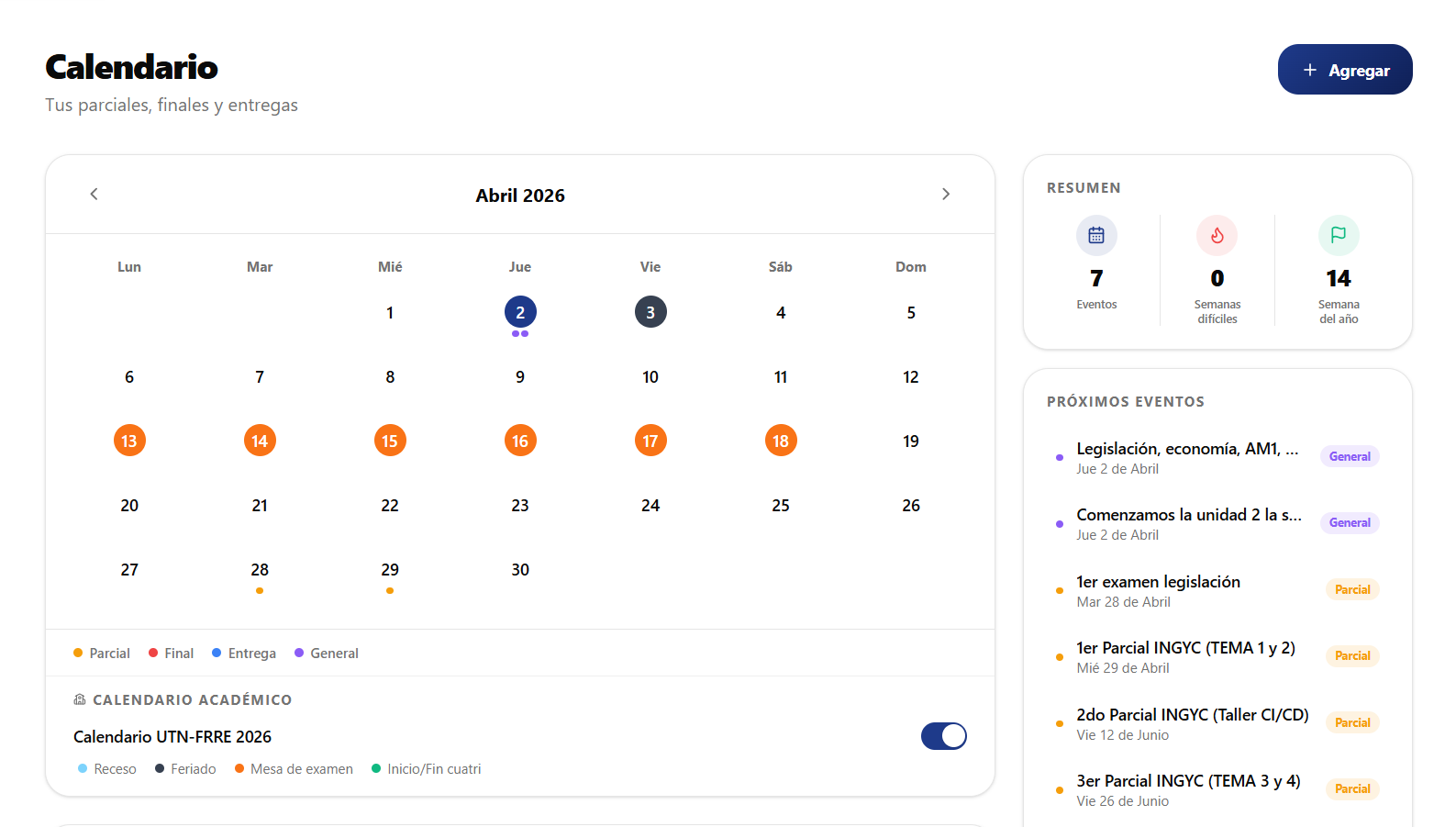 Calendario Académico